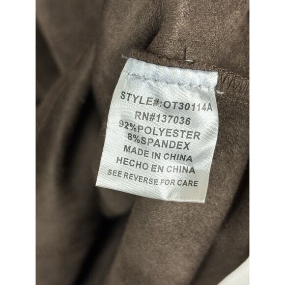 Paper Crane Microsuede Dress Womens Size Medium Brown‎ Boho Minimalist GOGO NEW - Picture 11 of 12